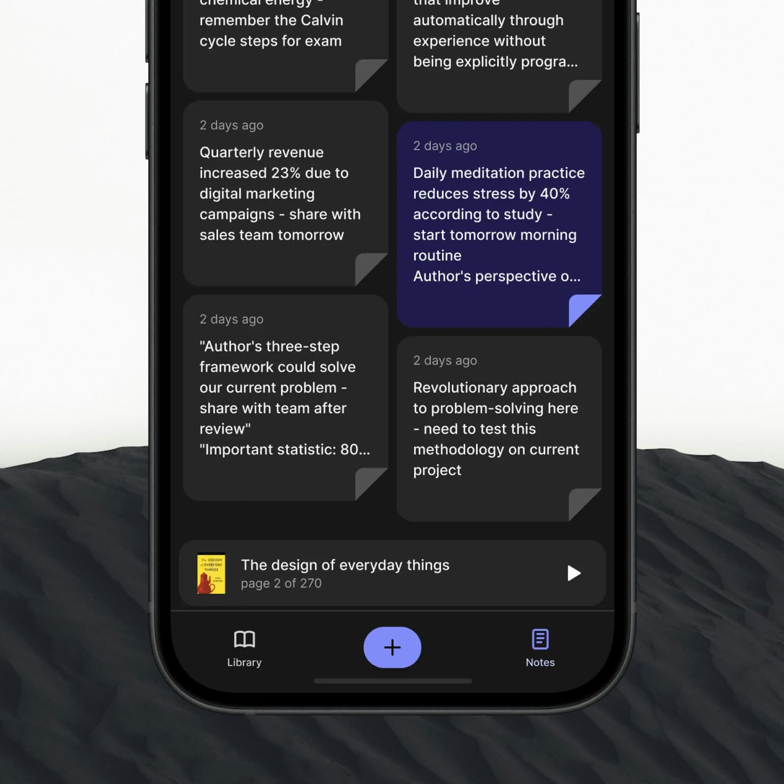 oBook smart notes interface