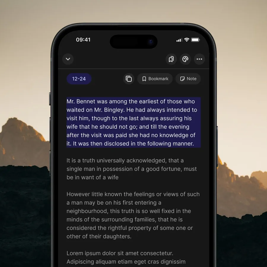 oBook text-to-speech reading interface