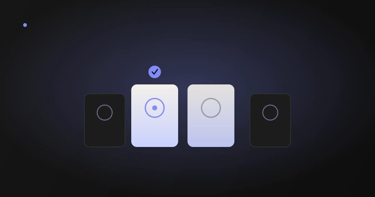 Illustration of four app icon cards in a row, with one highlighted and checked, representing choosing between text-to-speech reading apps